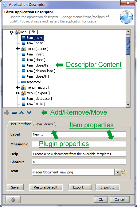 editix descriptor